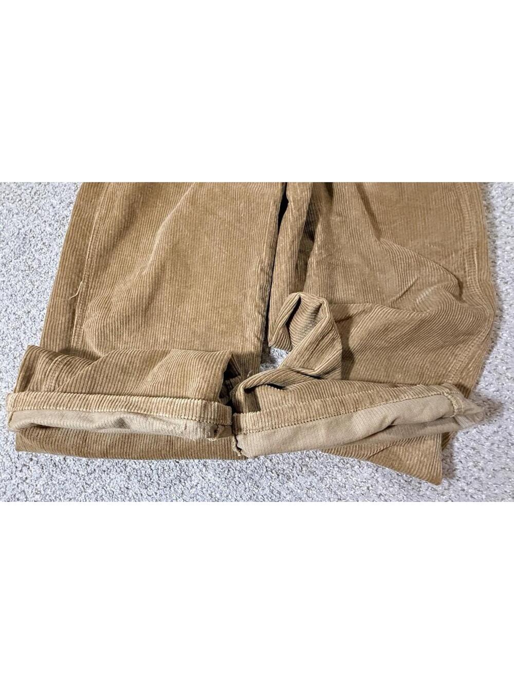 Levi’s Baggy Highwater Corduroy Overalls Ermine Tan Women's Size Large - Picture 3 of 12